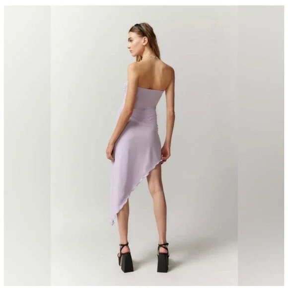 Urban Outfitters Assymetrical Strapless Dress Size S Fairy Grunge, Boho Chic - Picture 3 of 8